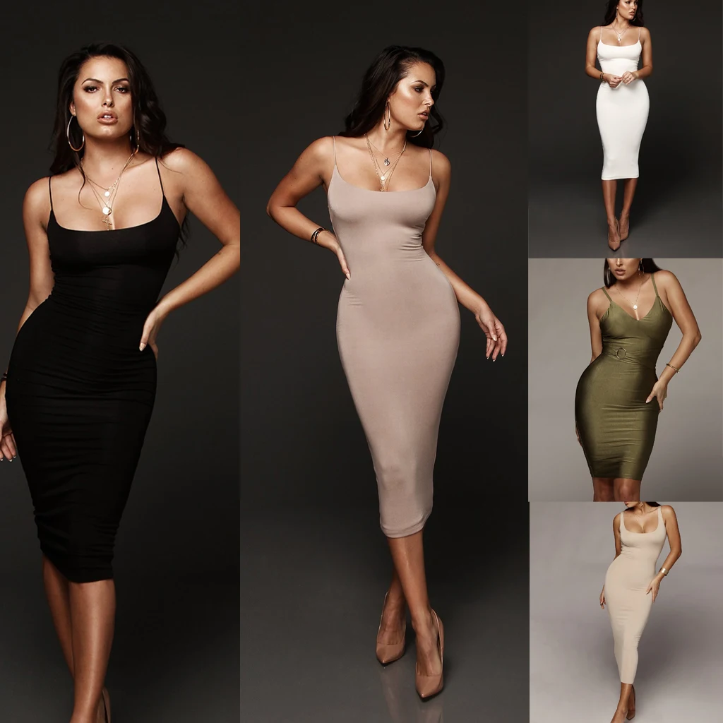 Women Dress Hot New Women's Bandage Dresses Sexy Bodycon Sleeveless Top Solid Knee-length Evening Party Club Midi Dress
Women Dress Hot New Women's Bandage Dresses Sexy Bodycon Sleeveless Top Solid Knee-length Evening Party Club Midi Dress