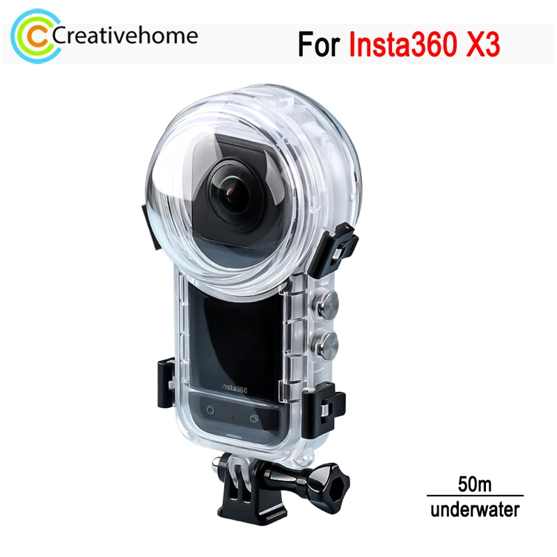 Защитный чехол для подводной съемки Insta360 X3, прозрачный водонепроницаемый закрытый полноразмерный чехол для экшн-камеры, 50 м 
Защитный чехол для подводной съемки Insta360 X3, прозрачный водонепроницаемый закрытый полноразмерный чехол для экшн-камеры, 50 м