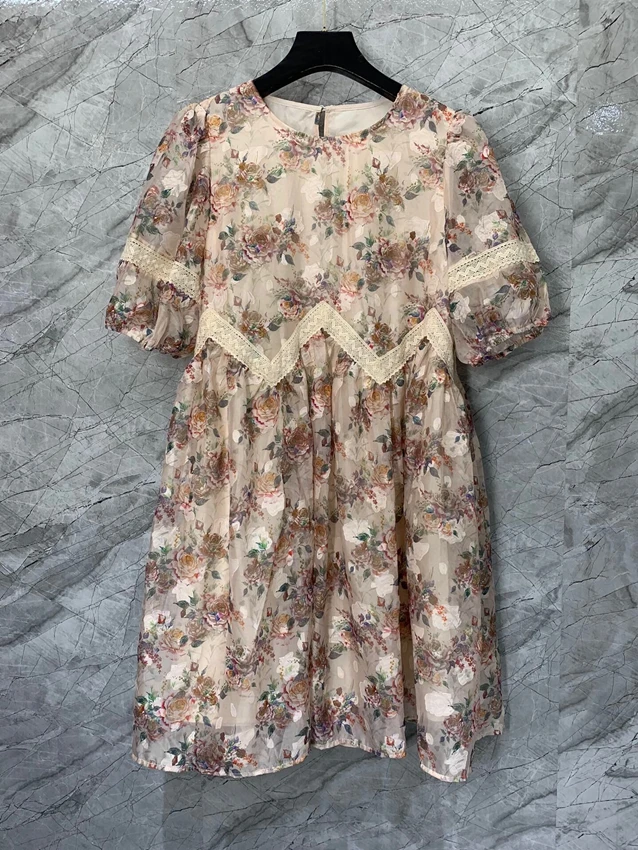 2023 new women fashion bubble short sleeve round neck water-soluble flower doll print fashion dress 0708
2023 new women fashion bubble short sleeve round neck water-soluble flower doll print fashion dress 0708
