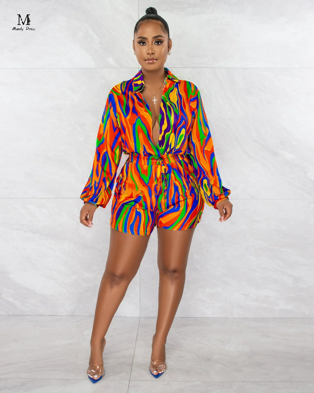 Fashion Print Women Jumpsuit Chic Long Sleeve Drawstring Playsuits 2023 Fall Sexy Clothing Colorful Printed Shirt Rompers
Fashion Print Women Jumpsuit Chic Long Sleeve Drawstring Playsuits 2023 Fall Sexy Clothing Colorful Printed Shirt Rompers