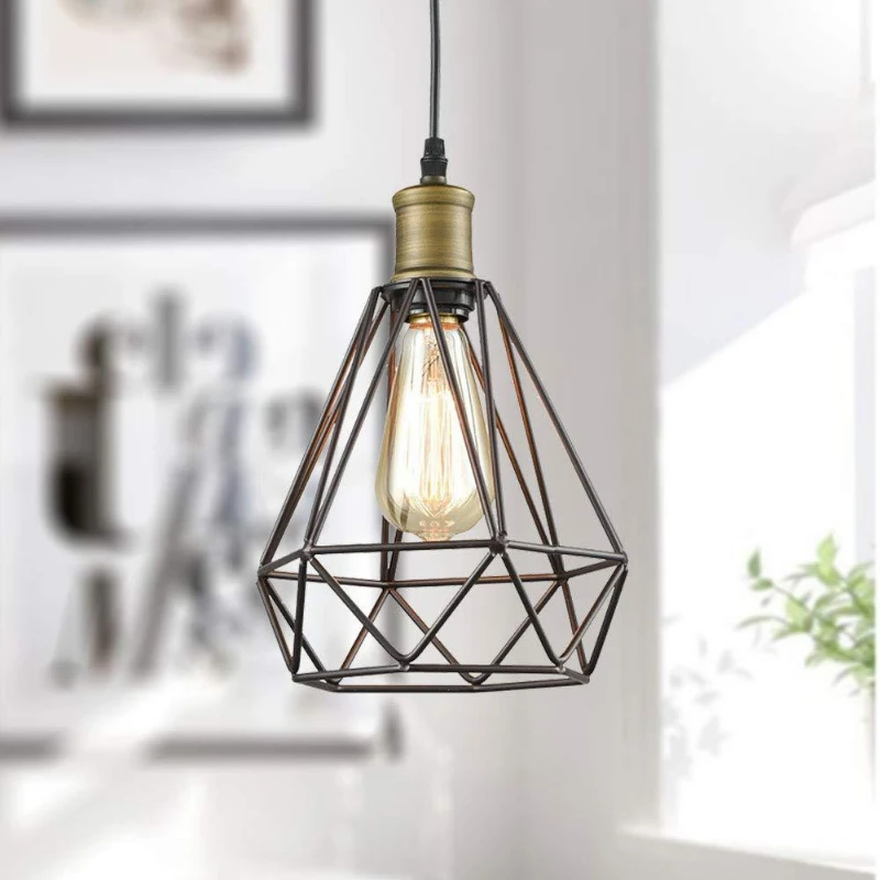 American Led Pendant Lamp Retro Lampshade Industrial Iron Art Diamond Living Room Corridor Bedroom Creative Small Hanging Light
American Led Pendant Lamp Retro Lampshade Industrial Iron Art Diamond Living Room Corridor Bedroom Creative Small Hanging Light