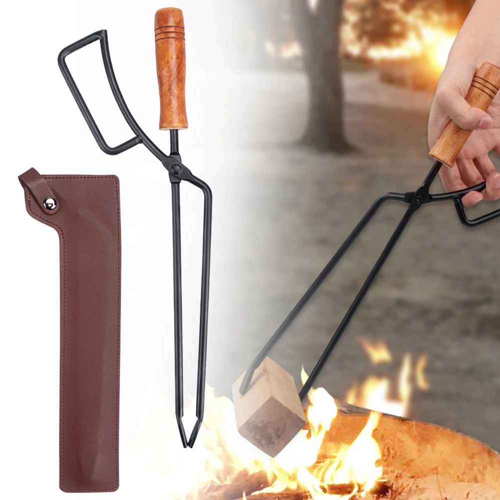 Camping Fire Tong Firewood Clip Campfire Tongs Charcoal Fire Tongs With Cover Non-slip Inner Hook Picnic BBQ Fireplace Tools
Camping Fire Tong Firewood Clip Campfire Tongs Charcoal Fire Tongs With Cover Non-slip Inner Hook Picnic BBQ Fireplace Tools