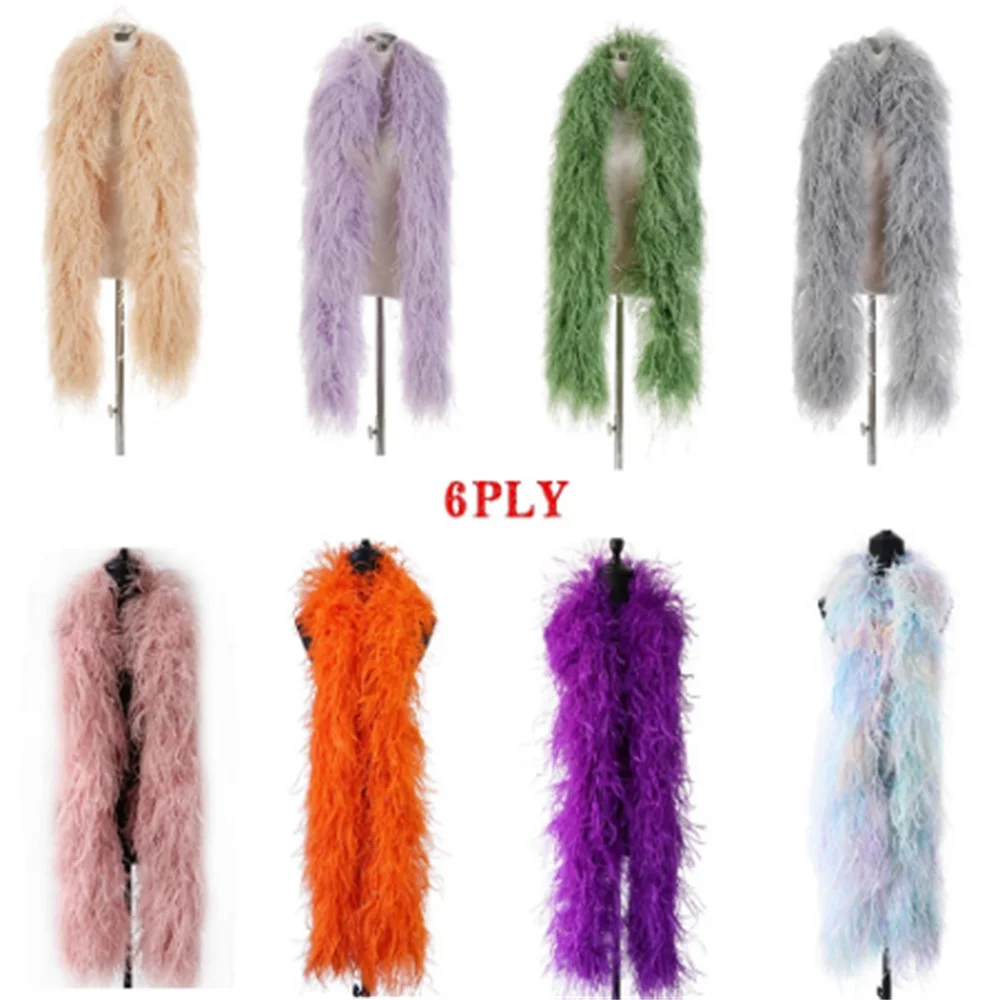 2M 6PLY Colorful Ostrich Feathers Boa Shawl Scarf for Crafts Wedding Party Sewing Dress Accessory Plumes Decoration Wholesale
2M 6PLY Colorful Ostrich Feathers Boa Shawl Scarf for Crafts Wedding Party Sewing Dress Accessory Plumes Decoration Wholesale