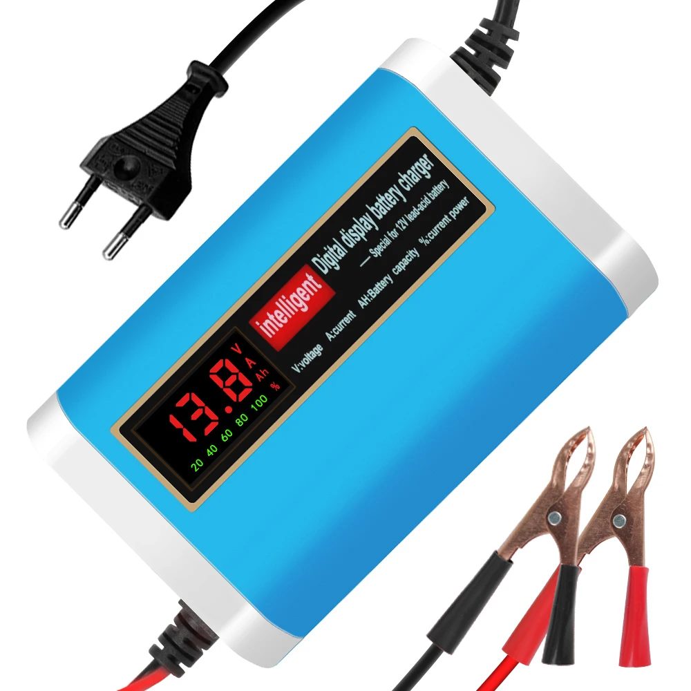 LED Display Motorcycle Truck SUV 12V 6A Car Battery Charger EU 220V US 110V For 20AH-80AH Lead-acid Battery Auto Accessories
LED Display Motorcycle Truck SUV 12V 6A Car Battery Charger EU 220V US 110V For 20AH-80AH Lead-acid Battery Auto Accessories
