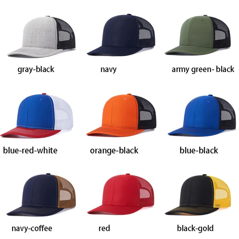 10pcs/lot Wholesale High Quality Sports Golf Climbing Fishing Men's Baseball Cap Women Trucker Hat 112 Mesh Men Gorros 47 Colors
10pcs/lot Wholesale High Quality Sports Golf Climbing Fishing Men's Baseball Cap Women Trucker Hat 112 Mesh Men Gorros 47 Colors