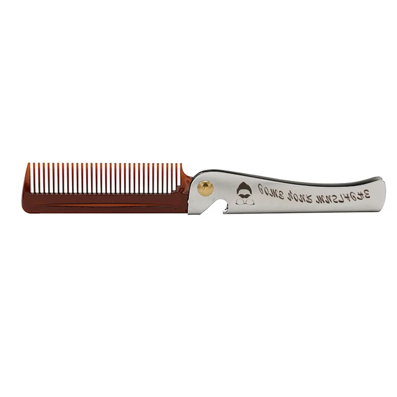 EAS-1 Pcs Men Folding Pocket Comb PP Teeth Detangling Hair Beard Comb Metal Handle Foldable Combing Facial Mustache Comb
EAS-1 Pcs Men Folding Pocket Comb PP Teeth Detangling Hair Beard Comb Metal Handle Foldable Combing Facial Mustache Comb