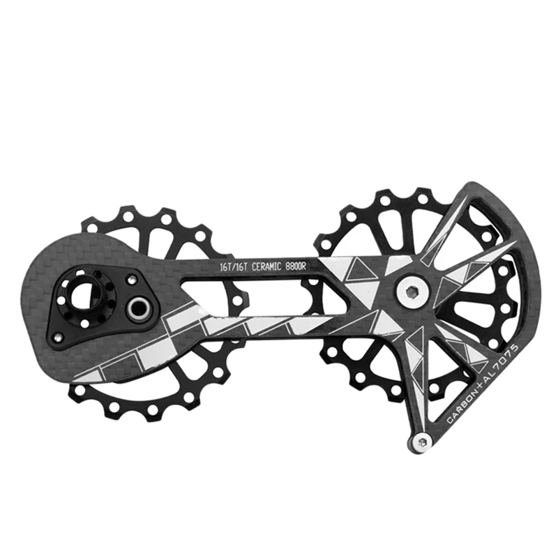 WAKE 16T Bike Rear Derailleur Carbon Fiber Ceramic Bearing Pulley Guide Wheel For SHIMANO 6800/6870/6770/9000/9070
WAKE 16T Bike Rear Derailleur Carbon Fiber Ceramic Bearing Pulley Guide Wheel For SHIMANO 6800/6870/6770/9000/9070