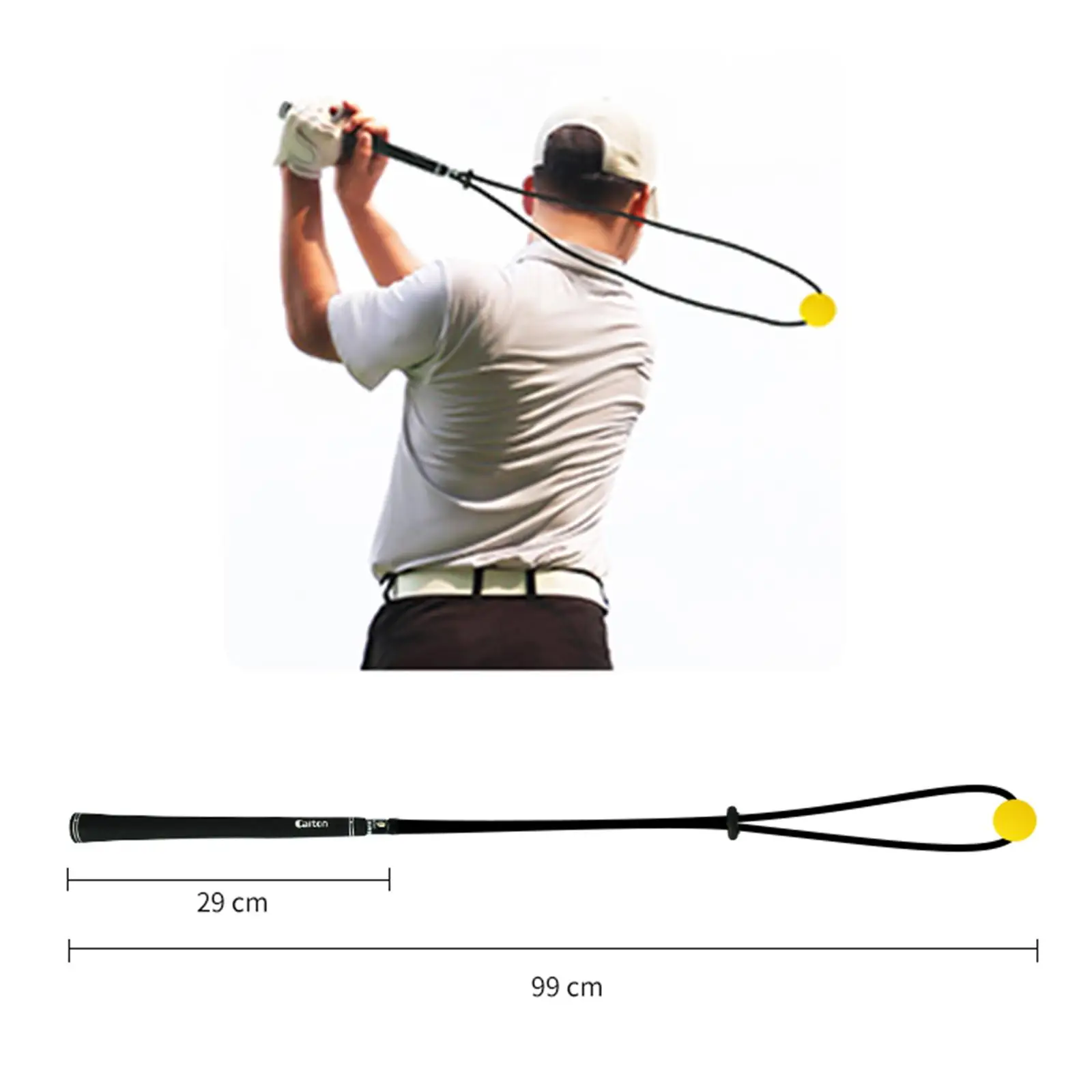 

Portable Golf Swing Training Aid Practice Rope Trainer Position Correction Exercise for Women Men Indoor Rhythm Improved Tempo