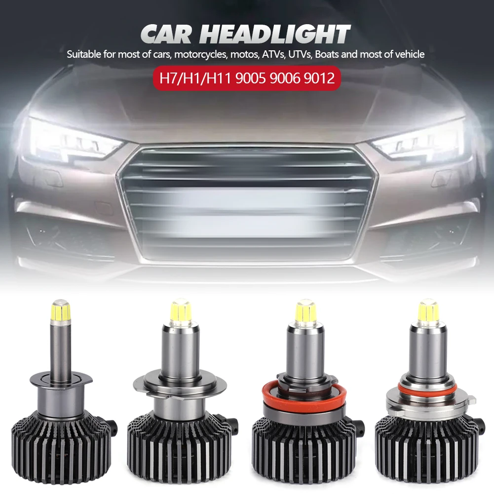 

H7 LED Canbus Car Headlights Bulbs 30000LM HB3 9005 HB4 9006 H11 9012 HIR2 LED 6sides 100W 3D 360 degree Auto Lamp for VW Ford