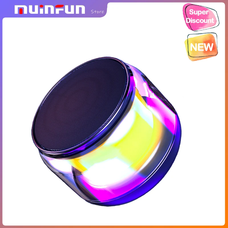 New Mini Portable Subwoofer Wireless 5.0 Bluetooth Colorful Lighting Atmosphere Good Sound Bass Membrane Speaker
New Mini Portable Subwoofer Wireless 5.0 Bluetooth Colorful Lighting Atmosphere Good Sound Bass Membrane Speaker
