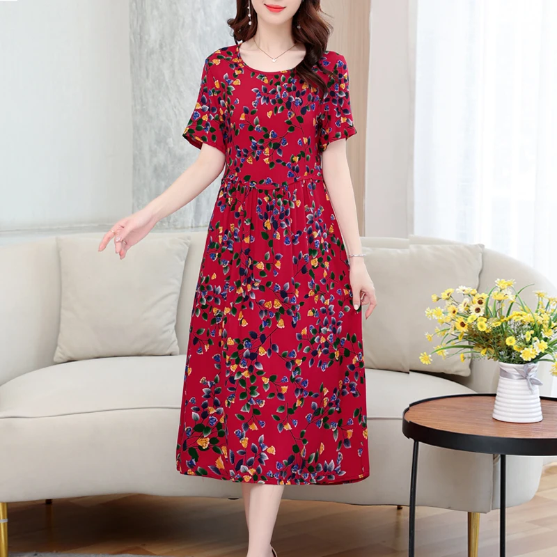 Женское винтажное платье с принтом, повседневное Хлопковое платье с круглым вырезом и коротким рукавом, большие размеры, лето 2023
Женское винтажное платье с принтом, повседневное Хлопковое платье с круглым вырезом и коротким рукавом, большие размеры, лето 2023