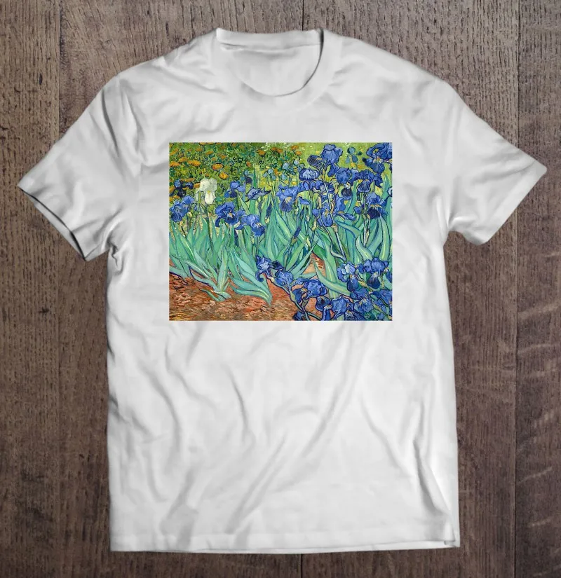

Классическая мужская футболка с принтом картины Винсента Ван Гога айриса, винтажная одежда, мужская футболка, мужские футболки