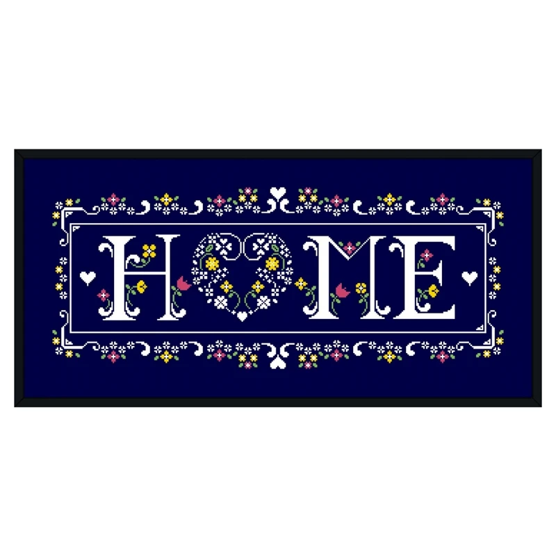 HOME cross stitch kit simple design cotton silk thread 14ct 11ct deep blue canvas embroidery DIY needlework
HOME cross stitch kit simple design cotton silk thread 14ct 11ct deep blue canvas embroidery DIY needlework