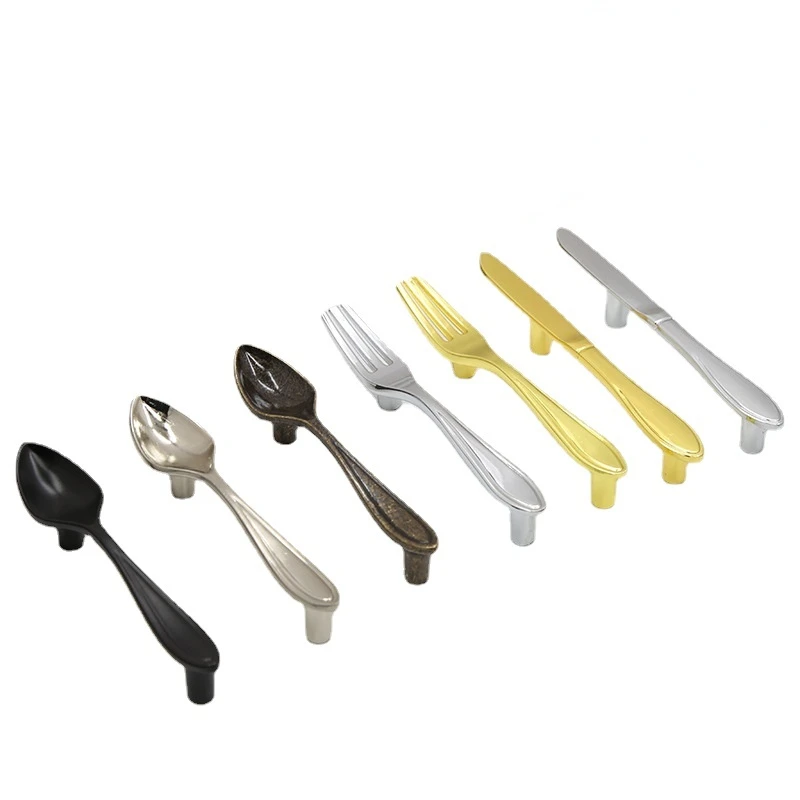 Korean Creative Knife Fork Spoon Tableware Handle Modern Minimalist Cabinet Door Drawer Furniture Black Brushed Handle Thickened
Korean Creative Knife Fork Spoon Tableware Handle Modern Minimalist Cabinet Door Drawer Furniture Black Brushed Handle Thickened
