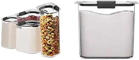 Контейнер для хранения пищевых продуктов для кладовой с крышками для муки, сахара и пасты, можно мыть в посудомоечной машине, прозрачный/серый держатель масла B
Контейнер для хранения пищевых продуктов для кладовой с крышками для муки, сахара и пасты, можно мыть в посудомоечной машине, прозрачный/серый держатель масла B