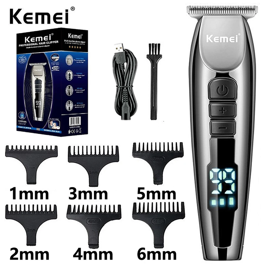 Kemei LCD Electric Hair Clipper Professional Shaver Beard Barber 0mm Hair Cutting Machine USB Rechargeable 3-speed adjustment
Kemei LCD Electric Hair Clipper Professional Shaver Beard Barber 0mm Hair Cutting Machine USB Rechargeable 3-speed adjustment