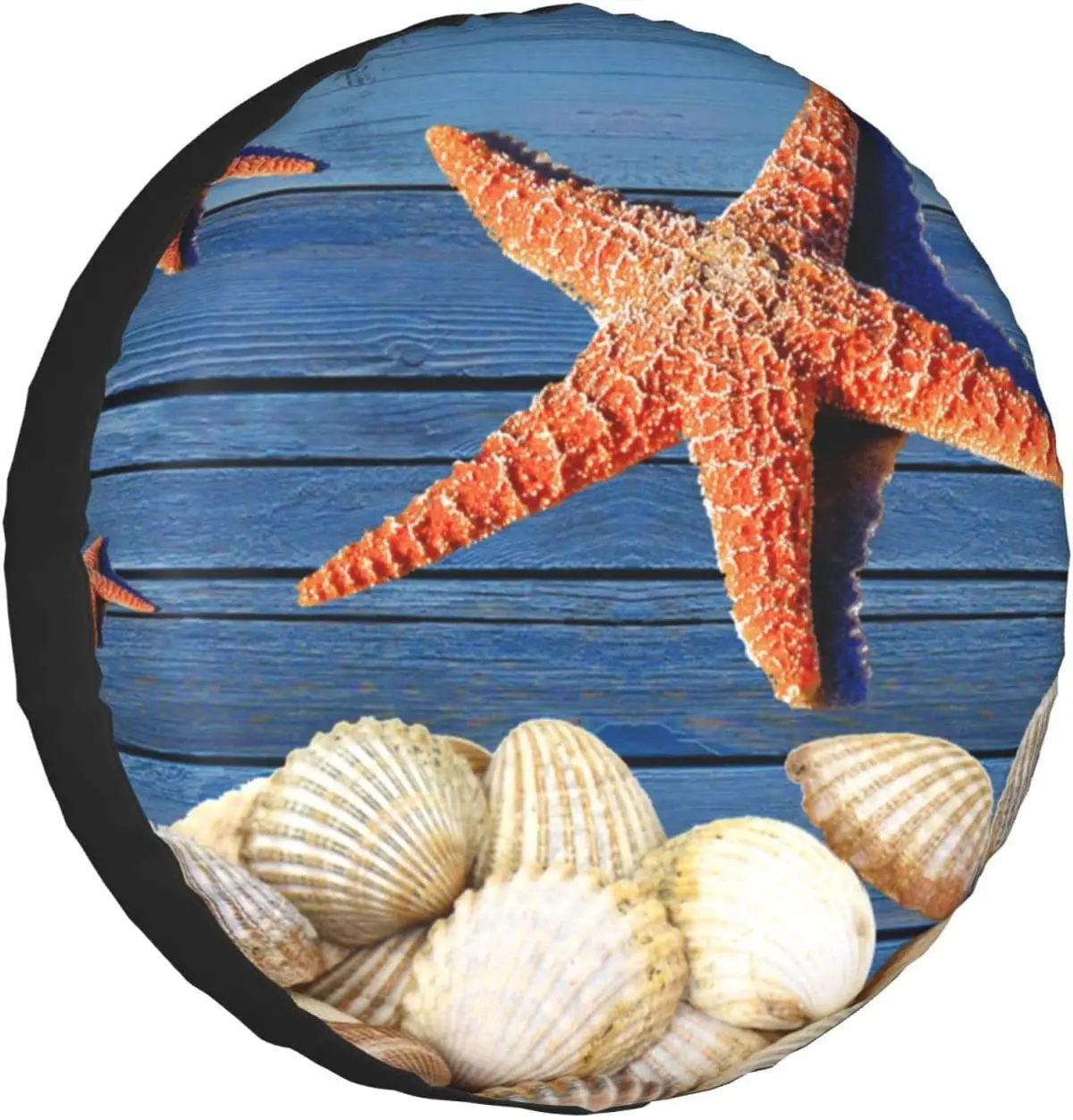 

Spare Tire Cover Universal Portable Tires Cover Starfish Beach Plank Car Tire Cover Wheel Protector Weatherproof and Dus