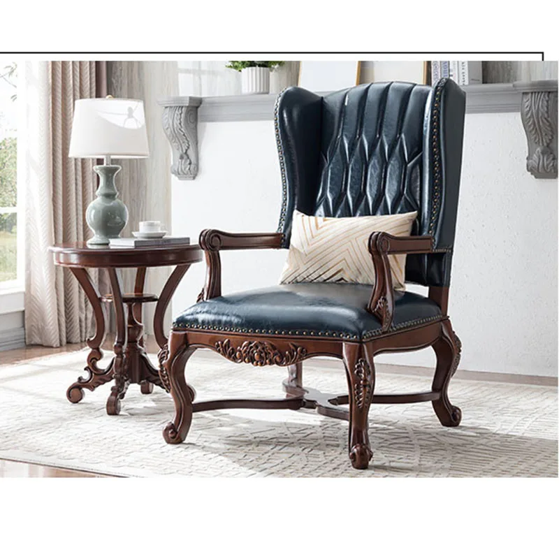 Loveseat SOFA American solid wood single sofa living room Tiger chair Lazy European light luxury leisure chair
Loveseat SOFA American solid wood single sofa living room Tiger chair Lazy European light luxury leisure chair