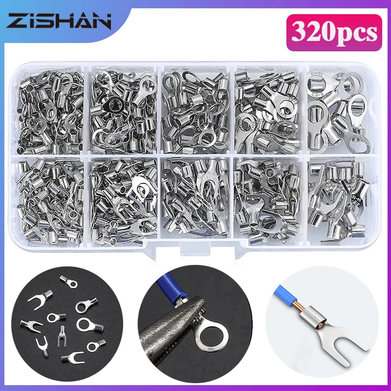 

Terminal Connector 135-1050PCS Electrical U/O Shaped Splicing Termination 2.8/4.8/6.3mm Wire Connector Cable Termination Pliers