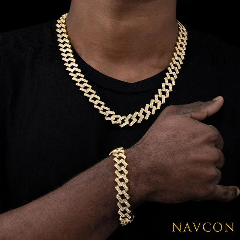 Hip Hop Full Pave Rhinestone 15MM Bling Iced Out Crystal Miami Zircon Prong Cuban Men's Necklace For Men Jewelry With Box 
Hip Hop Full Pave Rhinestone 15MM Bling Iced Out Crystal Miami Zircon Prong Cuban Men's Necklace For Men Jewelry With Box