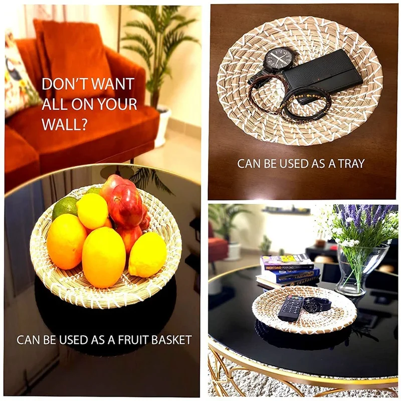3 Pcs Hanging Woven Wall Basket Decor,Woven Wall Art Decor,For Natural Bohemian Home Decor,Handmade Woven Decor Basket
3 Pcs Hanging Woven Wall Basket Decor,Woven Wall Art Decor,For Natural Bohemian Home Decor,Handmade Woven Decor Basket