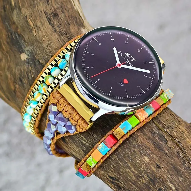 Natural Stone band for Samsung Galaxy watch 4/4classic 46mm 40mm luxury Jewelry belt Resin bracelet for Huawei GT/2/3/Pro strap
Natural Stone band for Samsung Galaxy watch 4/4classic 46mm 40mm luxury Jewelry belt Resin bracelet for Huawei GT/2/3/Pro strap