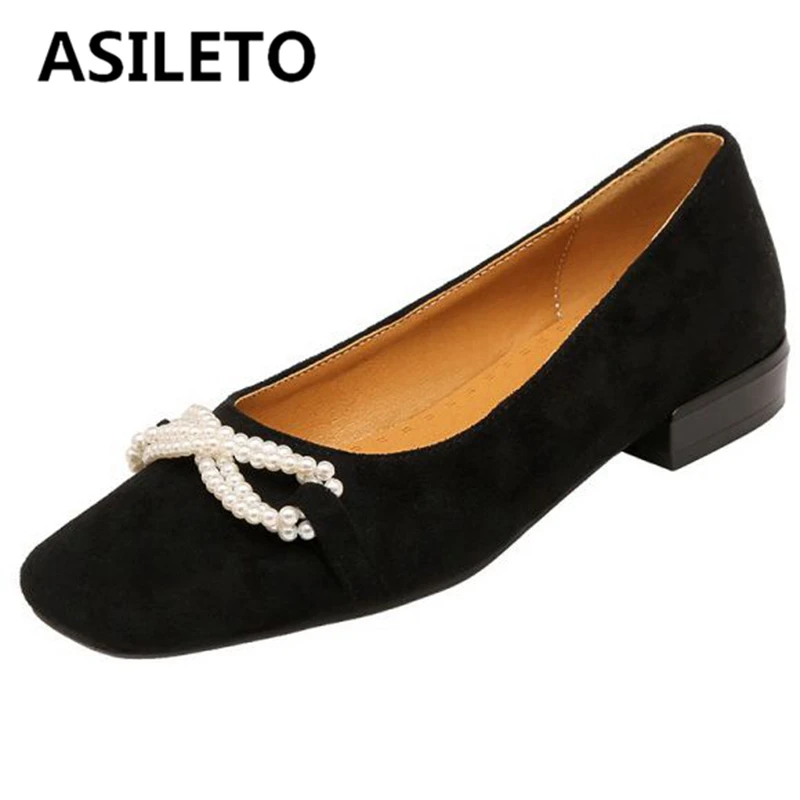 ASILETO Pumps Woman Green Black Apricot Elegant Spring Square Toe Low Thick Heels Flock Slip-on Beading Plus Size 32-43 S2857
ASILETO Pumps Woman Green Black Apricot Elegant Spring Square Toe Low Thick Heels Flock Slip-on Beading Plus Size 32-43 S2857