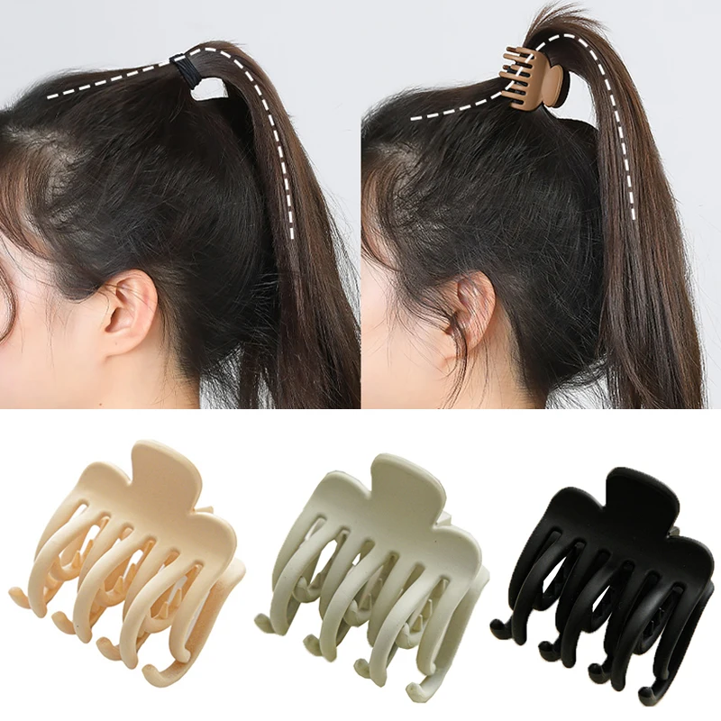 

Korea 2022 New Fashion Fine Girls Hairpins Accessories Acrylic Rectangle For Women Updo Simple Crab Hair Claw Clips Headdress