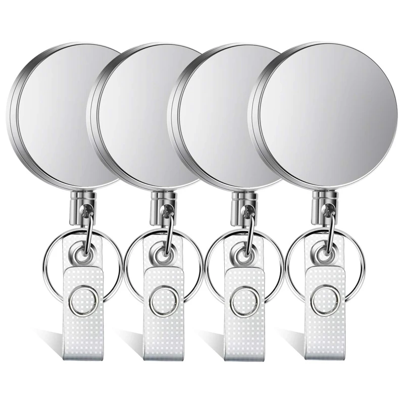 4Pcs Retractable Badge Holder Duty Badge Reels ID Holder With Keychain Ring Clip For ID Card Work Badge
4Pcs Retractable Badge Holder Duty Badge Reels ID Holder With Keychain Ring Clip For ID Card Work Badge