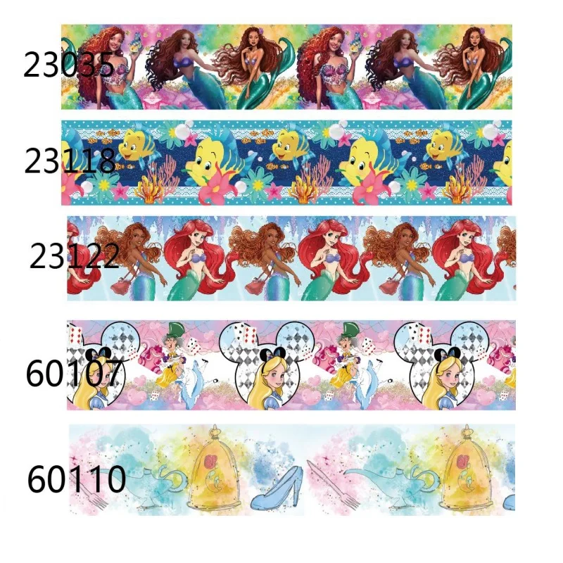 Diseny the Little Mermaid Alice in Wonderstand Cartoon Grosgrain Ribbon 25mm 38mm DIY for Bows Sewing Accessories
Diseny the Little Mermaid Alice in Wonderstand Cartoon Grosgrain Ribbon 25mm 38mm DIY for Bows Sewing Accessories