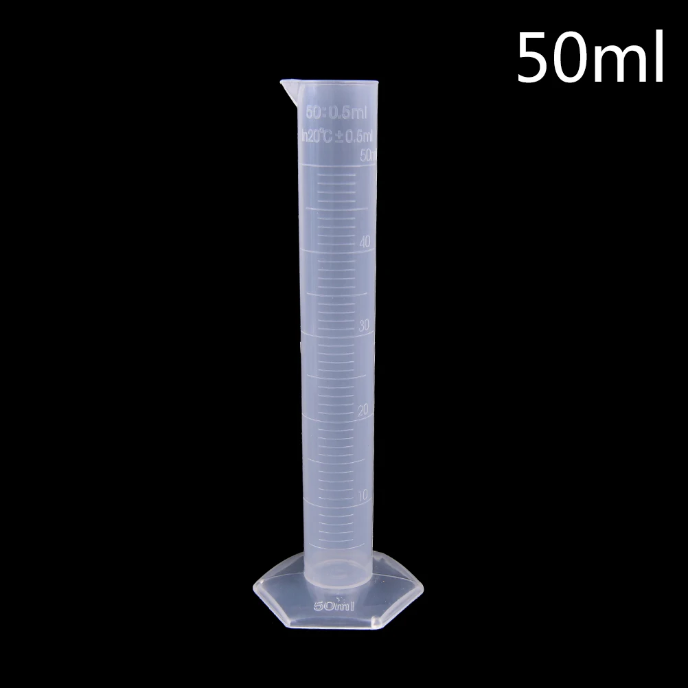 

50 мл пластиковый мерный цилиндр со шкалой мерный цилиндр химические лабораторные принадлежности