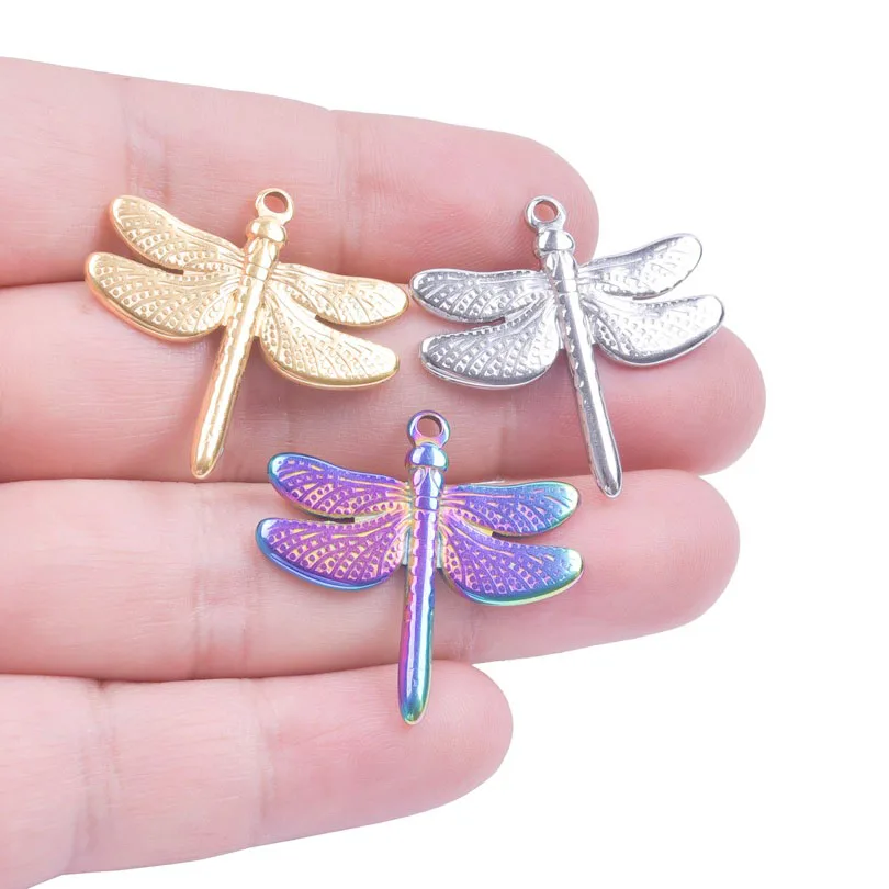 WZNB 5Pcs 30x30mm Dragonfly Charms for Jewelry Making Stainless Steel Insect Pendant Diy Earring Necklace Accessories Supplies
WZNB 5Pcs 30x30mm Dragonfly Charms for Jewelry Making Stainless Steel Insect Pendant Diy Earring Necklace Accessories Supplies
