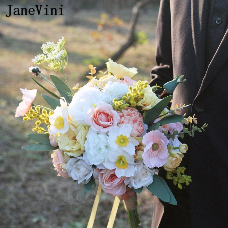 JaneVini New Romantic Artificial Pink White Silk Flowers Bridal Bouquets Roses Hydrangea Outdoor Fake Bouquet Wedding Decoration
JaneVini New Romantic Artificial Pink White Silk Flowers Bridal Bouquets Roses Hydrangea Outdoor Fake Bouquet Wedding Decoration
