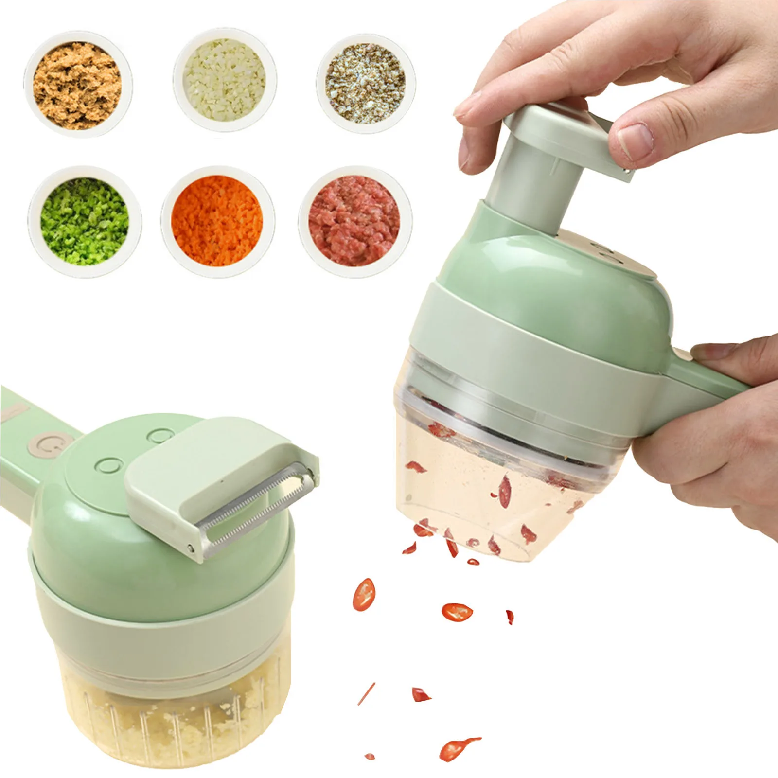 Multifunctional Mini Wireless Handheld Vegetable Slicer Set Durable Chili Vegetable Crusher Kitchen Tool USB Charging Machine
Multifunctional Mini Wireless Handheld Vegetable Slicer Set Durable Chili Vegetable Crusher Kitchen Tool USB Charging Machine