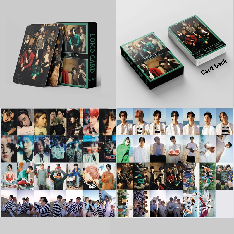 55Pcs/box Kpop ENHYPEN Lomo Cards Photo Album DIMENSION : DILEMMA Photocard for Fans Collection Idol Gift EN Postcard
55Pcs/box Kpop ENHYPEN Lomo Cards Photo Album DIMENSION : DILEMMA Photocard for Fans Collection Idol Gift EN Postcard