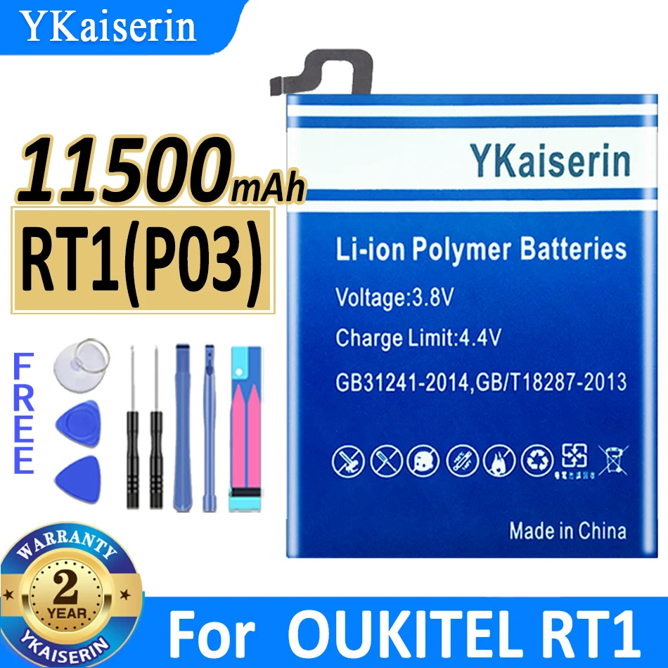 Аккумулятор ykaisсеребрин Rt1(p03) на 11500 мАч для Oukitel Rt1, аккумулятор большой емкости, гарантия 1 год
Аккумулятор ykaisсеребрин Rt1(p03) на 11500 мАч для Oukitel Rt1, аккумулятор большой емкости, гарантия 1 год