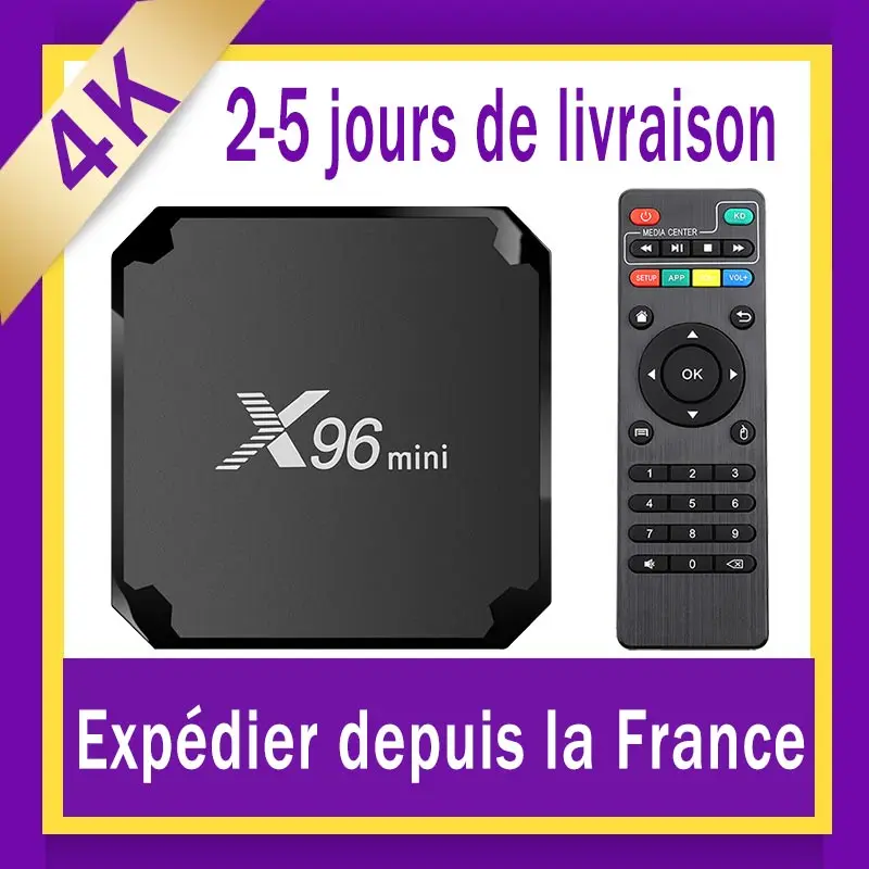 

X96 Mini Smart IPTV Box 4K Android 9.0 2GB 16GB Amlogic S905W Quad Core 2.4G Wifi 1GB 8GB Android IP TV Box Ship From France