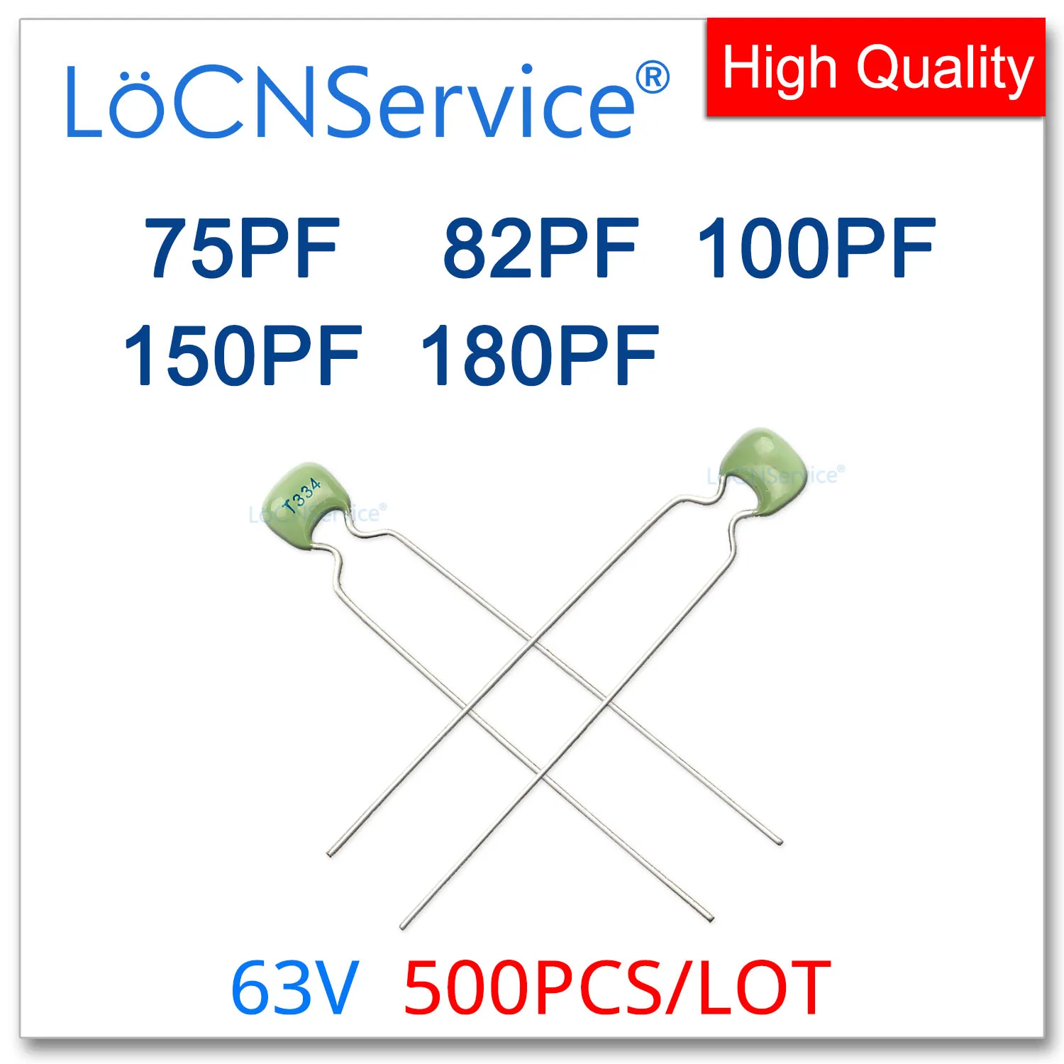 LoCNService 500PCS Green Monolithic Ceramic Capacitor 63V 75PF 82PF 100PF 150PF 180PF 750 820 101 151 181 NPO J 5% X7R K 10%
LoCNService 500PCS Green Monolithic Ceramic Capacitor 63V 75PF 82PF 100PF 150PF 180PF 750 820 101 151 181 NPO J 5% X7R K 10%