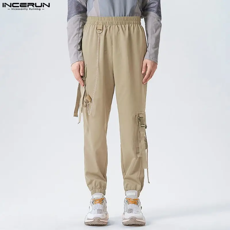 Men Pants Solid Color Joggers Elastic Waist Loose Cargo Pants 2023 Button Pockets Streetwear Casual Male Trousers S-5XL INCERUN
Men Pants Solid Color Joggers Elastic Waist Loose Cargo Pants 2023 Button Pockets Streetwear Casual Male Trousers S-5XL INCERUN