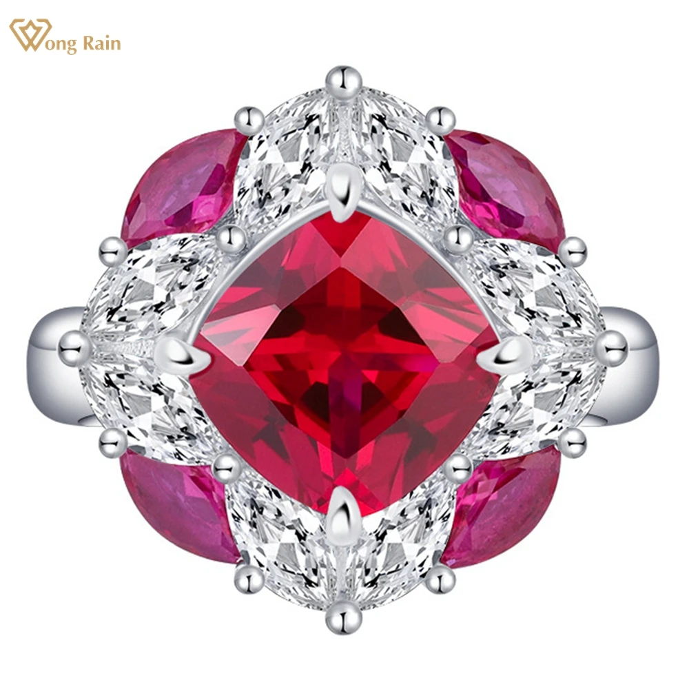Wong Rain 100% 925 Sterling Silver 11MM Lab Ruby Emerald Sapphire Gemstone Wedding Engagement Jewelry Ring For Women Wholesale
Wong Rain 100% 925 Sterling Silver 11MM Lab Ruby Emerald Sapphire Gemstone Wedding Engagement Jewelry Ring For Women Wholesale