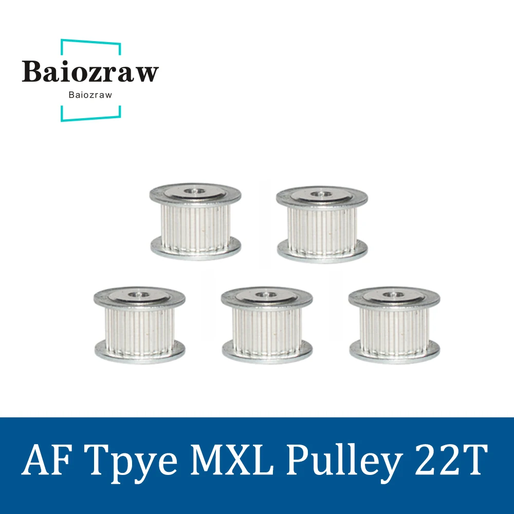 MXL Timing Pulley AF Type Aluminum Alloy Timing Pulley 22 Teeth Bore 4mm Belt Width 8mm MXL AF Type Pulley 3D Printer Parts
MXL Timing Pulley AF Type Aluminum Alloy Timing Pulley 22 Teeth Bore 4mm Belt Width 8mm MXL AF Type Pulley 3D Printer Parts