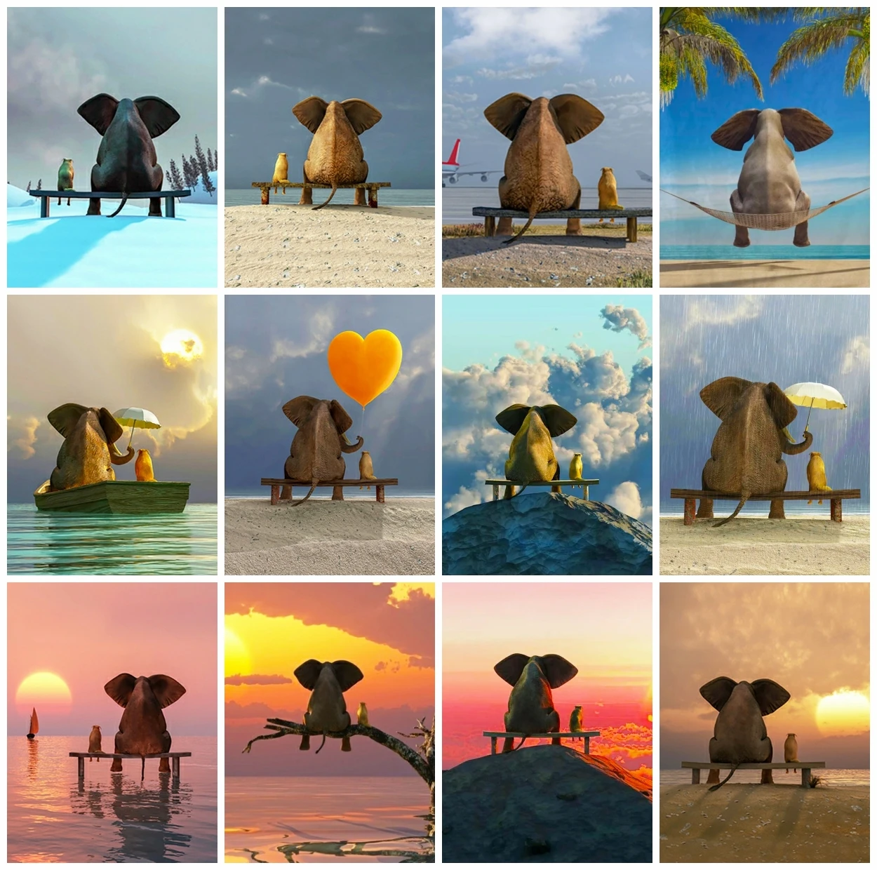 AZQSD Drawing By Numbers Elephant Sunset On Canvas Handmade Painting By Numbers Cartoon Animal Frameless Wall Decor Gift
AZQSD Drawing By Numbers Elephant Sunset On Canvas Handmade Painting By Numbers Cartoon Animal Frameless Wall Decor Gift