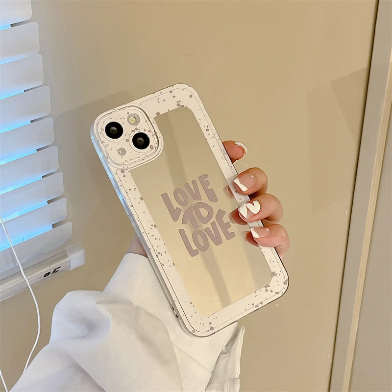 Модный зеркальный чехол с надписью Love для iPhone 14 13 Pro Max 11 12 Xs XR X, Роскошный прозрачный мягкий защитный чехол для задней панели
Модный зеркальный чехол с надписью Love для iPhone 14 13 Pro Max 11 12 Xs XR X, Роскошный прозрачный мягкий защитный чехол для задней панели