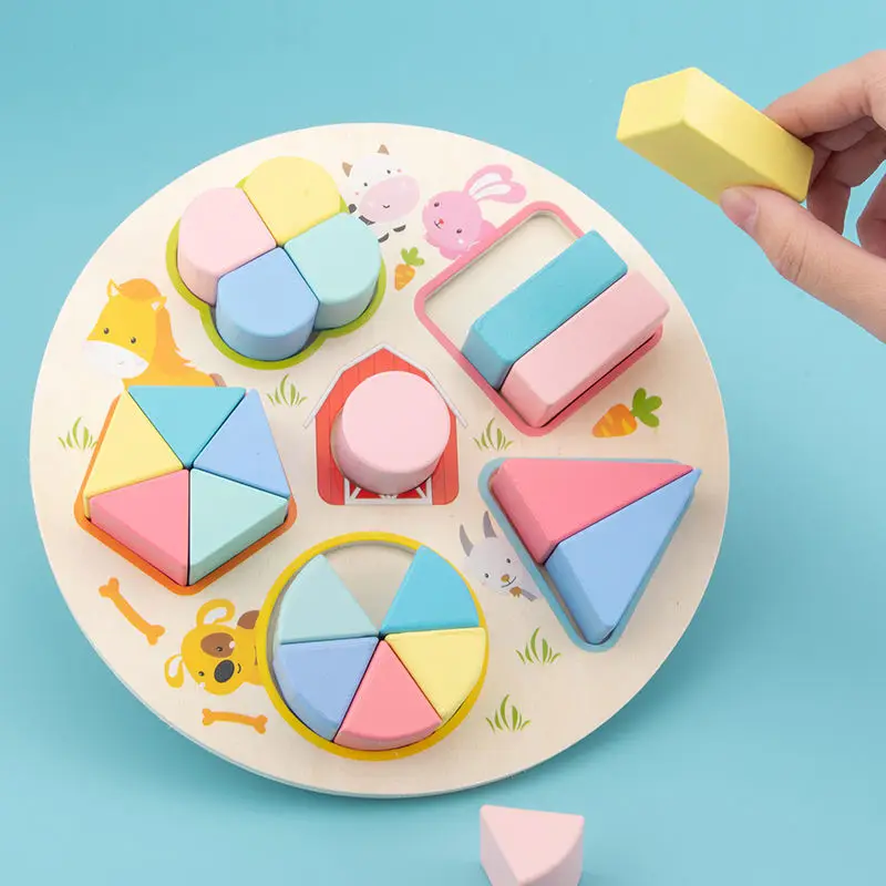 Montessori Wooden Toys Macaron Color Blocks Geometric Shape Cognition Puzzle Board for Children Kids Learning Educational Toys
Montessori Wooden Toys Macaron Color Blocks Geometric Shape Cognition Puzzle Board for Children Kids Learning Educational Toys