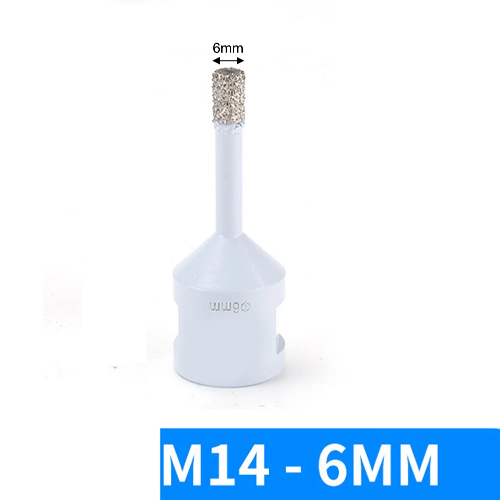 

Сверлильный станок M14, насадка с алмазным напылением для сухого и вакуумного сверления с резьбой M14, Керамический Резак для отверстий, электроинструменты, 1 шт.