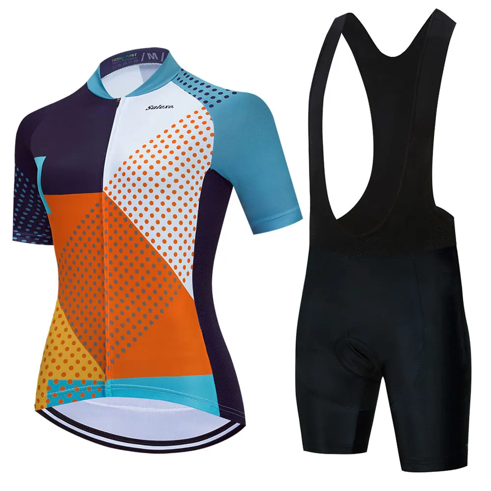 2022 Salexo Cycling Jersey Set Summer New Women Breathable Bike Uniform MTB Ropa Ciclismo Short Sleeve Female Cycling Clothings
2022 Salexo Cycling Jersey Set Summer New Women Breathable Bike Uniform MTB Ropa Ciclismo Short Sleeve Female Cycling Clothings