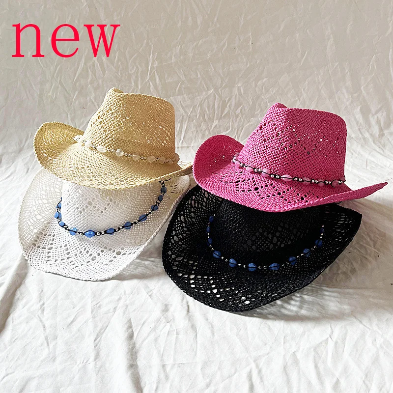 

Новинка весна-лето 2024, ковбойская соломенная шляпа ручной вязки, Ранняя мужская Ковбойская соломенная шляпа в западном стиле