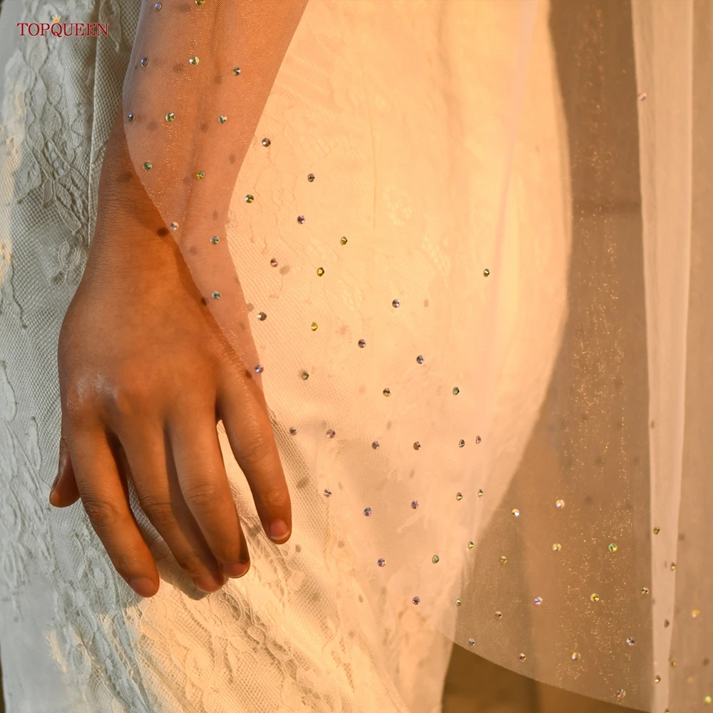 TOPQUEEN Свадебный элегантный красочный Вуаль со стразами невесты белый мягкий тюль Короткие свадебные аксессуары complementos de boda V103
TOPQUEEN Свадебный элегантный красочный Вуаль со стразами невесты белый мягкий тюль Короткие свадебные аксессуары complementos de boda V103