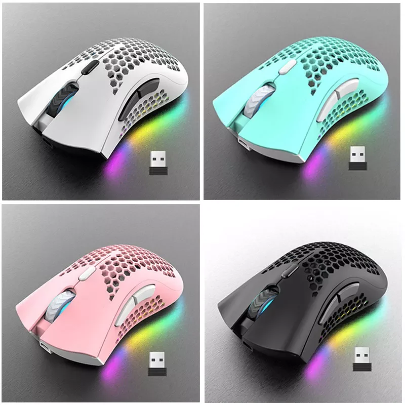 2022 Wireless Gaming Mouse 1600 DPI Adjustable RGB Backlit Rechargeable Mouse Lightweight Honeycomb Shell Gamer Mice
2022 Wireless Gaming Mouse 1600 DPI Adjustable RGB Backlit Rechargeable Mouse Lightweight Honeycomb Shell Gamer Mice