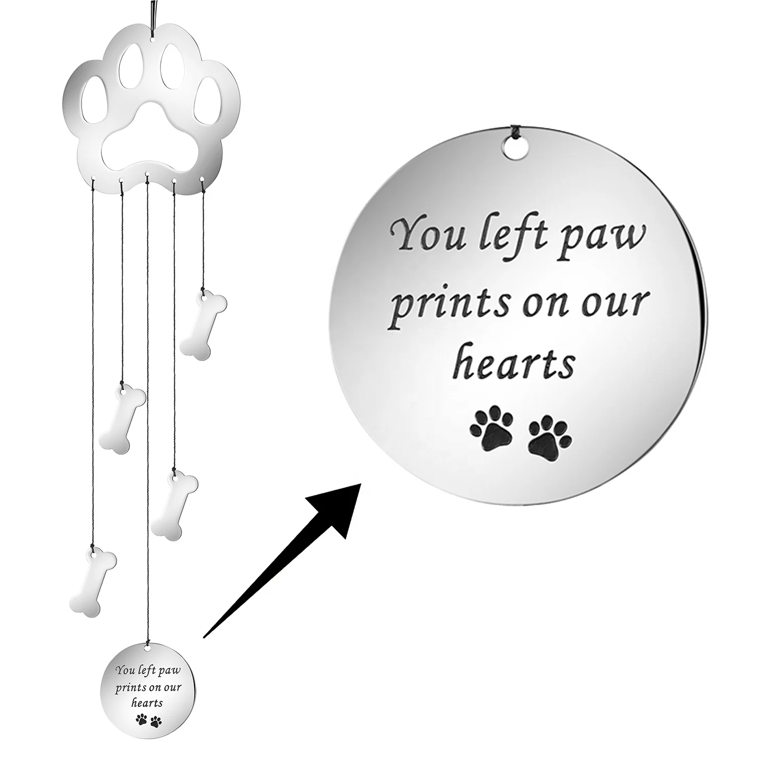 Joycuff Menmorial Wind Chimes Stainless Steel Pet Dog Small Sympathy Gifts Outdoor for Pet Owner 
Joycuff Menmorial Wind Chimes Stainless Steel Pet Dog Small Sympathy Gifts Outdoor for Pet Owner